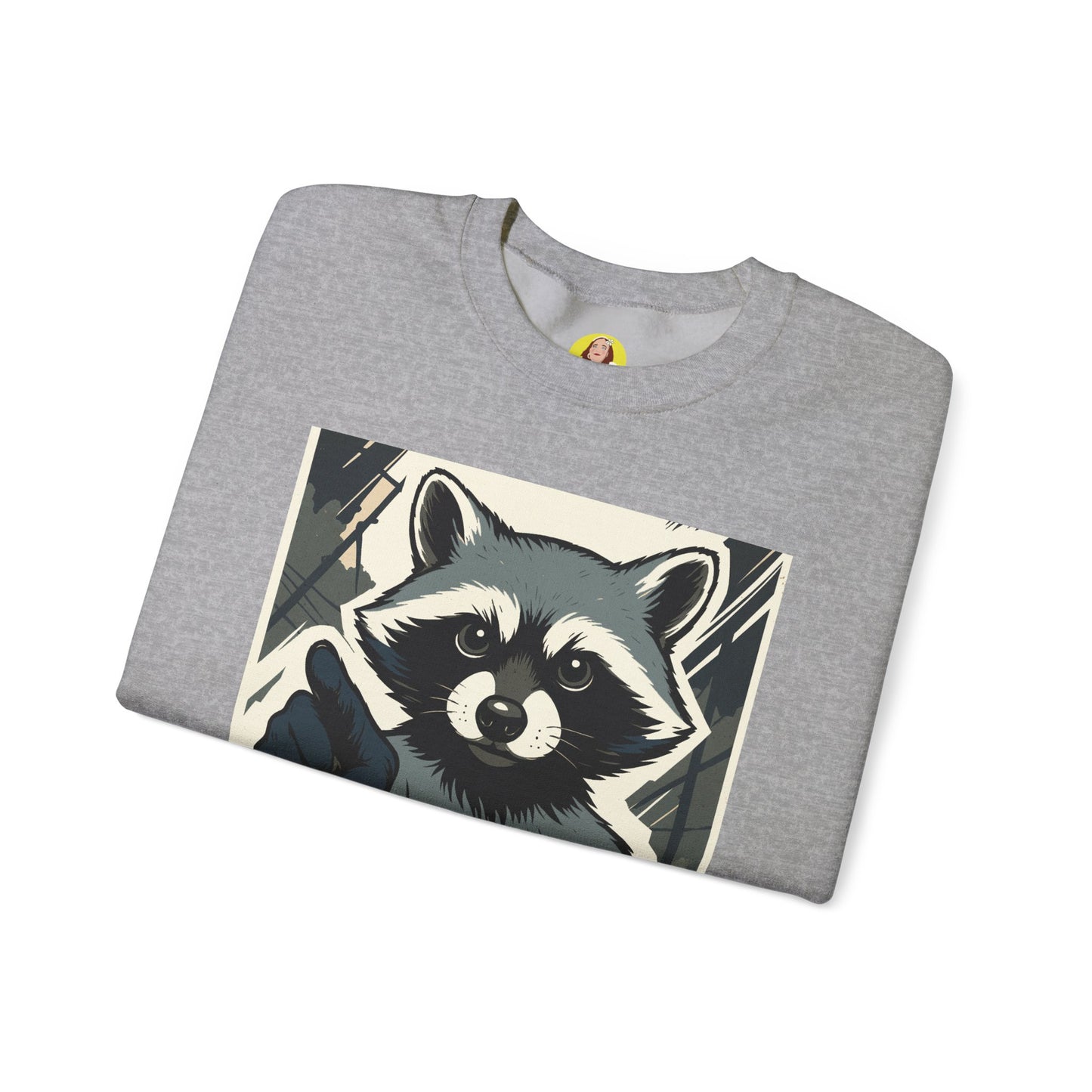 No Excuses! Raccoon Crewneck Sweatshirt, Cozy Sweatshirt for Animal Lovers, Gift for Motivation, Funny Sweatshirt, Unisex Fashion