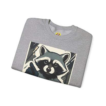No Excuses! Raccoon Crewneck Sweatshirt, Cozy Sweatshirt for Animal Lovers, Gift for Motivation, Funny Sweatshirt, Unisex Fashion