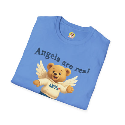 Angel Themed Unisex Softstyle T-Shirt, Cute Gift for Friends, Inspirational Tee, Birthday Gift, Comfort Wear