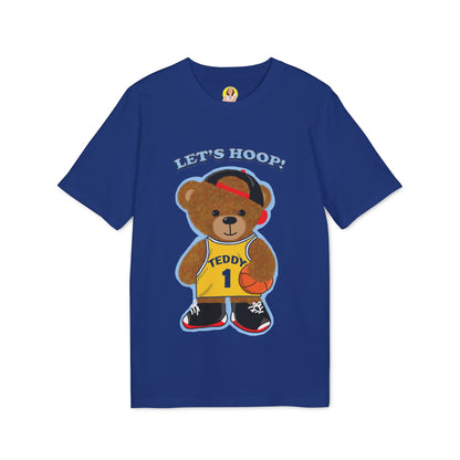 Unisex Basketball Bear Graphic T-shirt, Fun Sports Tee, Perfect for Kids & Teens, Gift for Sports Lovers, Cute Casual Wear