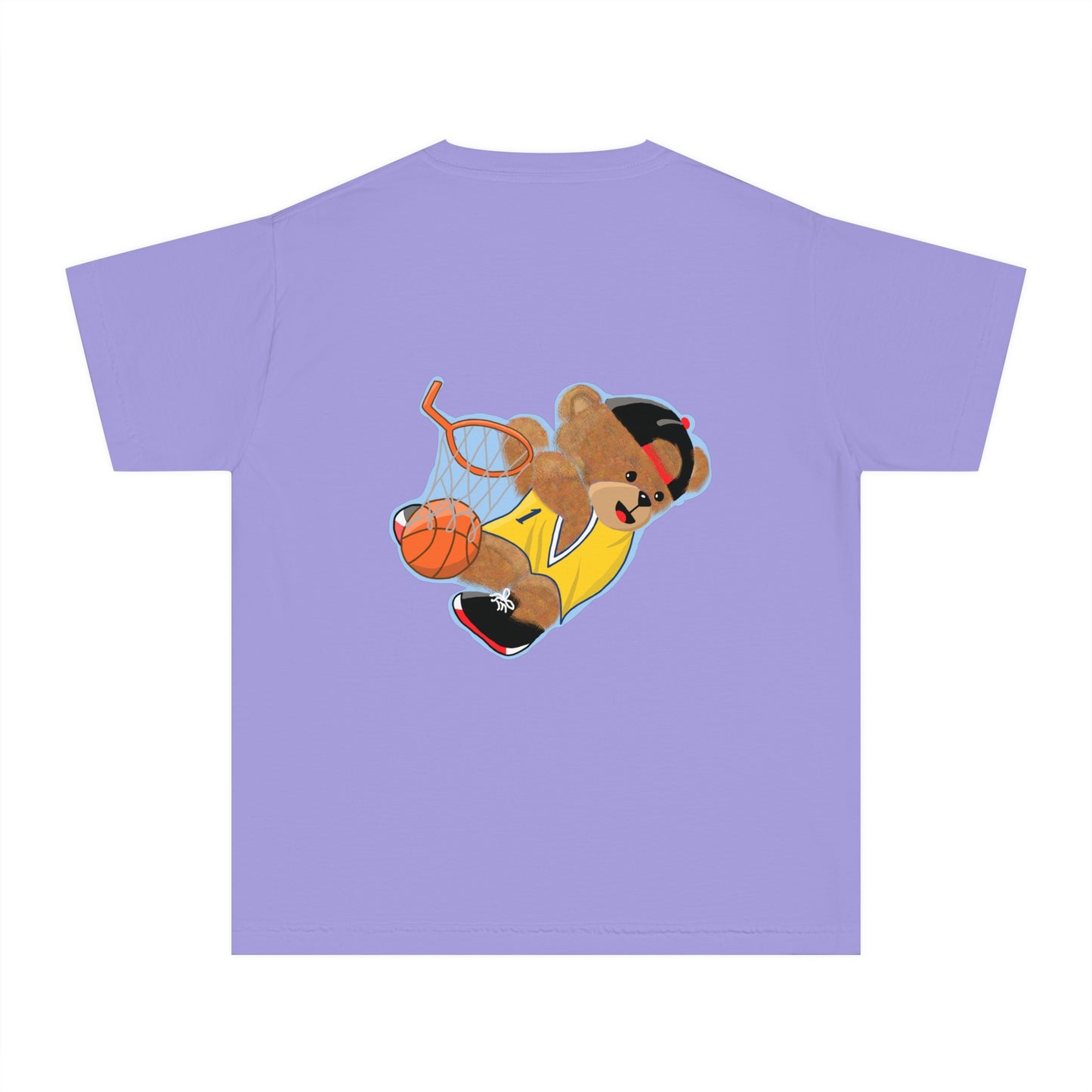 Youth Tee - Basketball Teddy Bear Design