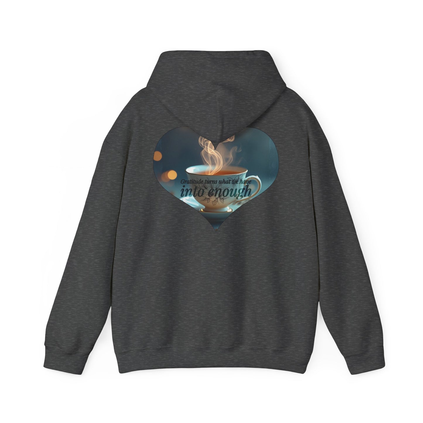 Cozy Inspirational Hoodie: Gratitude Blooms Into Enough, Unisex Sweatshirt, Motivational Gift, Relaxed Style, Perfect for Every Season