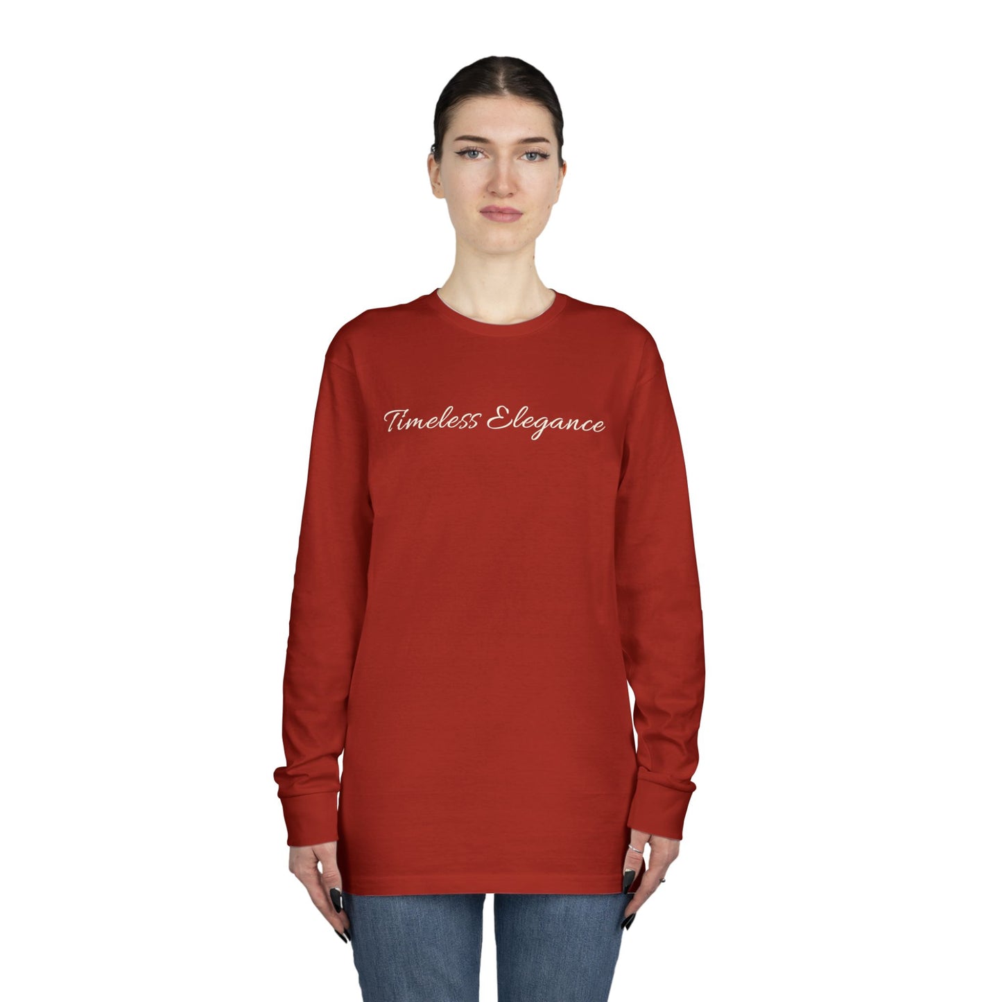 Timeless Elegance Long Sleeve Crewneck Tee | Cozy Casual Wear, Fall Fashion, Gift for Her, Everyday Comfort, Layering Essential