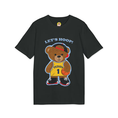 Unisex Basketball Bear Graphic T-shirt, Fun Sports Tee, Perfect for Kids & Teens, Gift for Sports Lovers, Cute Casual Wear
