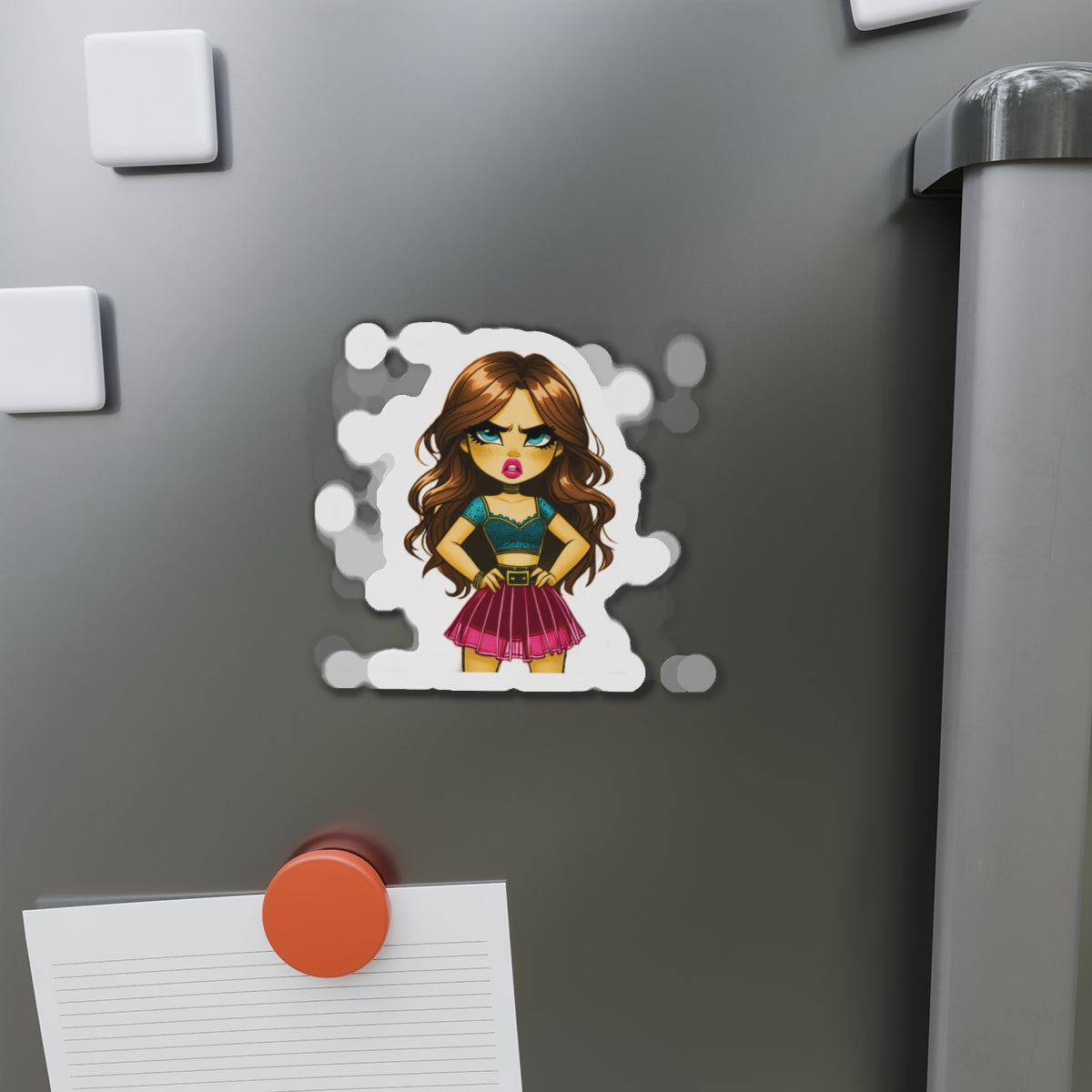 Stylish Character Die-Cut Magnets | Fun Home Decor, Gifts for Teens, Fridge Magnet, Cute Refrigerator Decor, Trendy Office Supplies