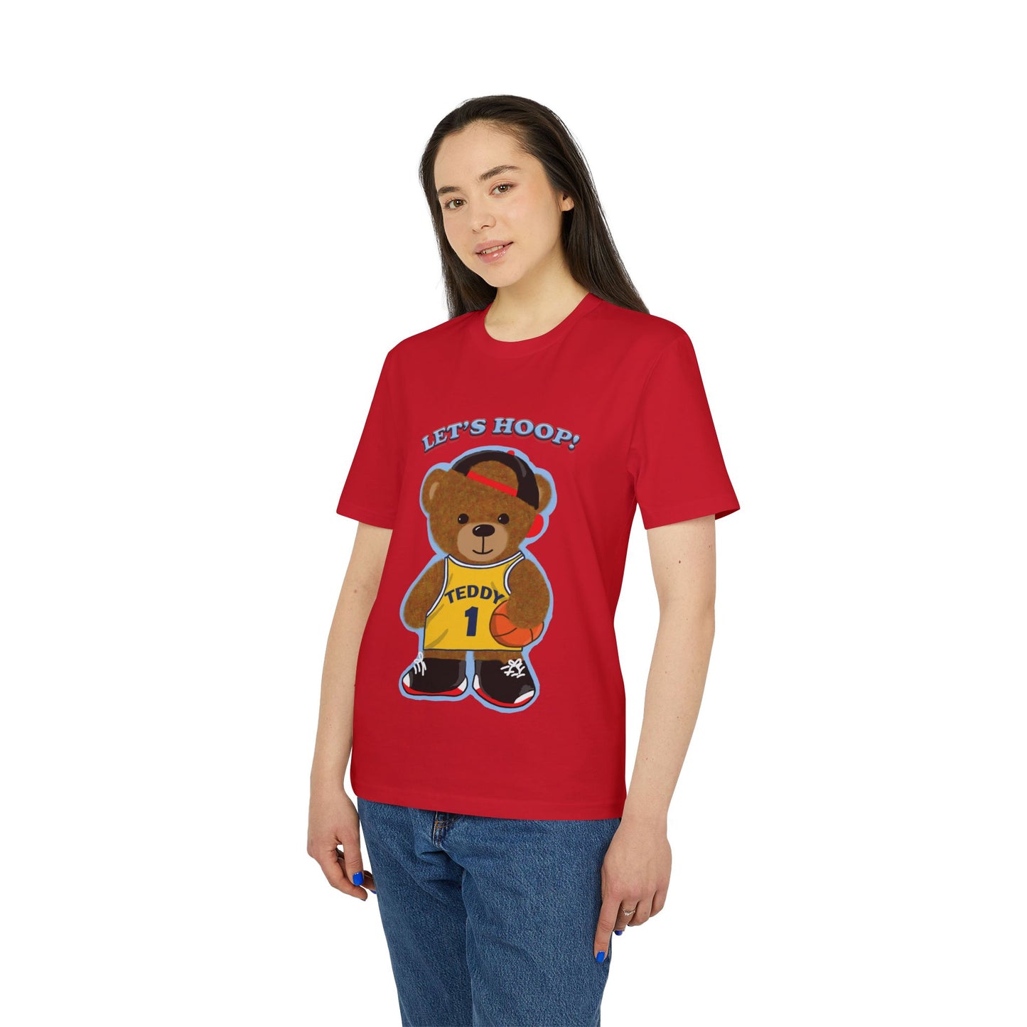 Unisex Basketball Bear Graphic T-shirt, Fun Sports Tee, Perfect for Kids & Teens, Gift for Sports Lovers, Cute Casual Wear