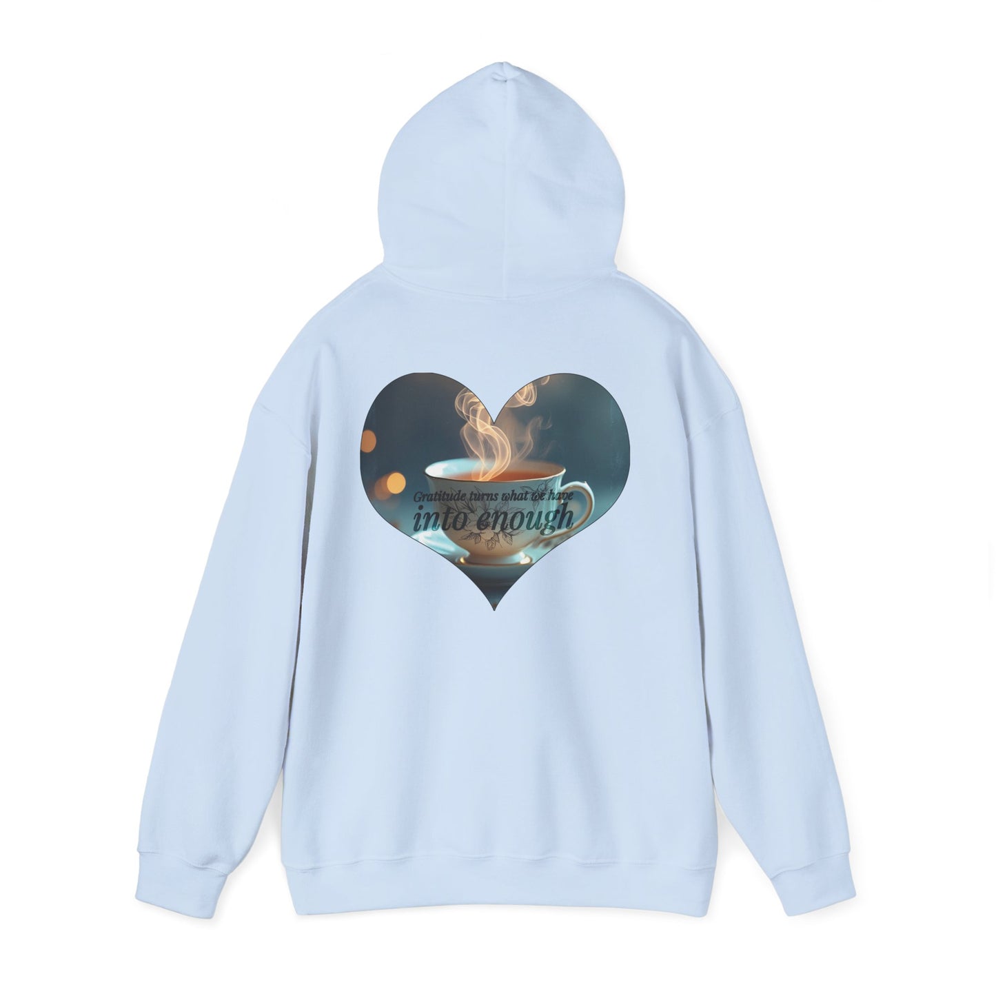 Cozy Inspirational Hoodie: Gratitude Blooms Into Enough, Unisex Sweatshirt, Motivational Gift, Relaxed Style, Perfect for Every Season