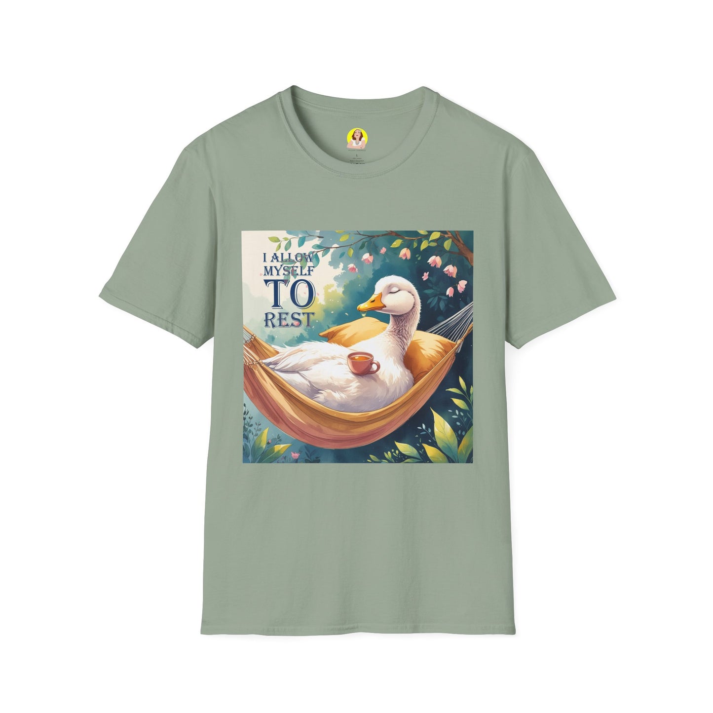 Relaxing Duck Unisex T-Shirt, Nature Lover Tee, Cozy Gift for Friends, Mother's Day Present, Unique Rest Quote Tee, Fall Apparel