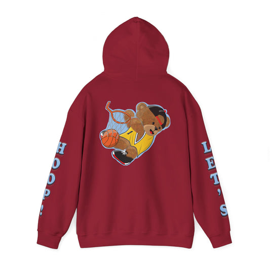 Fun Bear Basketball Hoodie, Cute Animal Apparel, Cozy Sweatshirt Gift, Sportswear for Kids & Adults, Streetwear Style