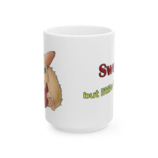 Mug - Cute Bunny with a Cherry Ceramic Mug, 11oz, 15oz