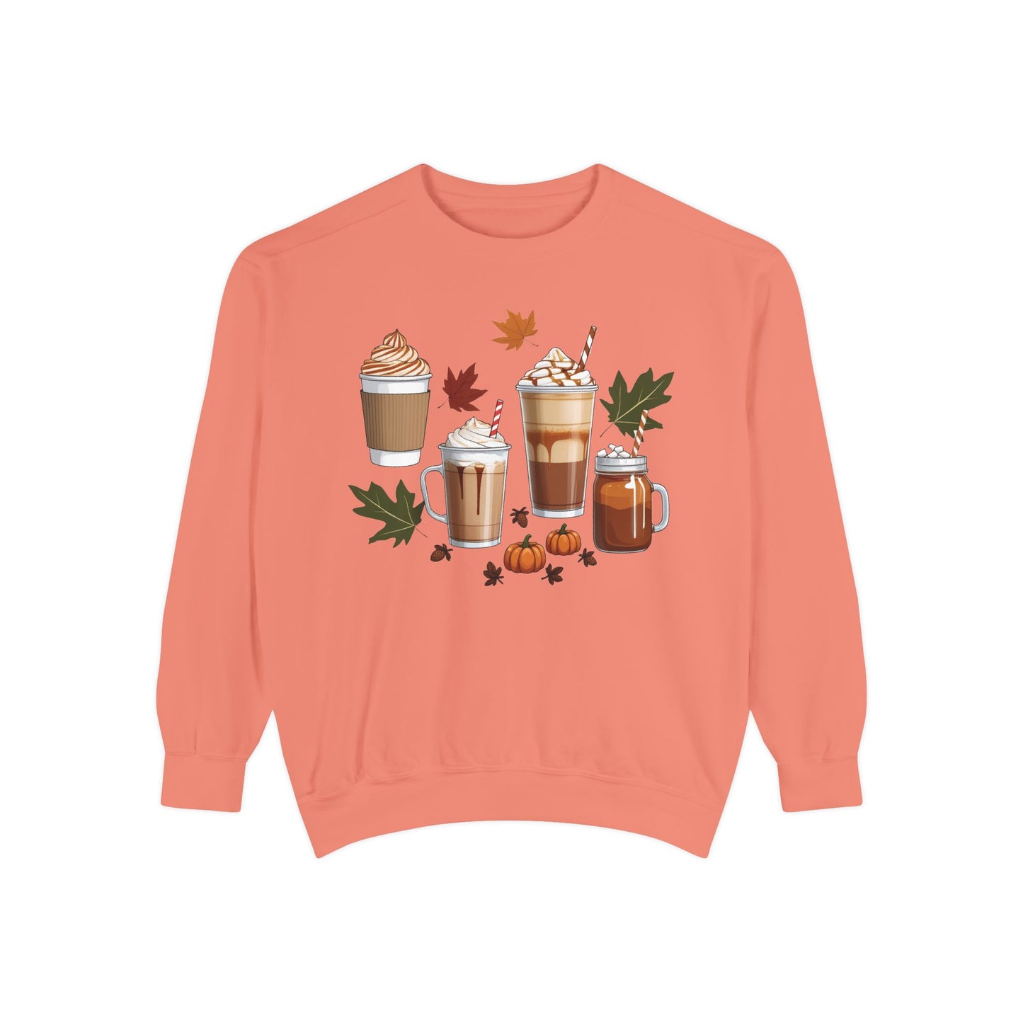 Cozy Fall Sweater featuring Seasonal Drinks | Perfect for Autumn, Coffee Lovers, Thanksgiving, Casual Wear, Gifts