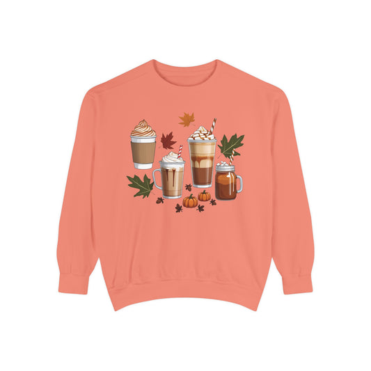 Cozy Fall Sweater featuring Seasonal Drinks | Perfect for Autumn, Coffee Lovers, Thanksgiving, Casual Wear, Gifts