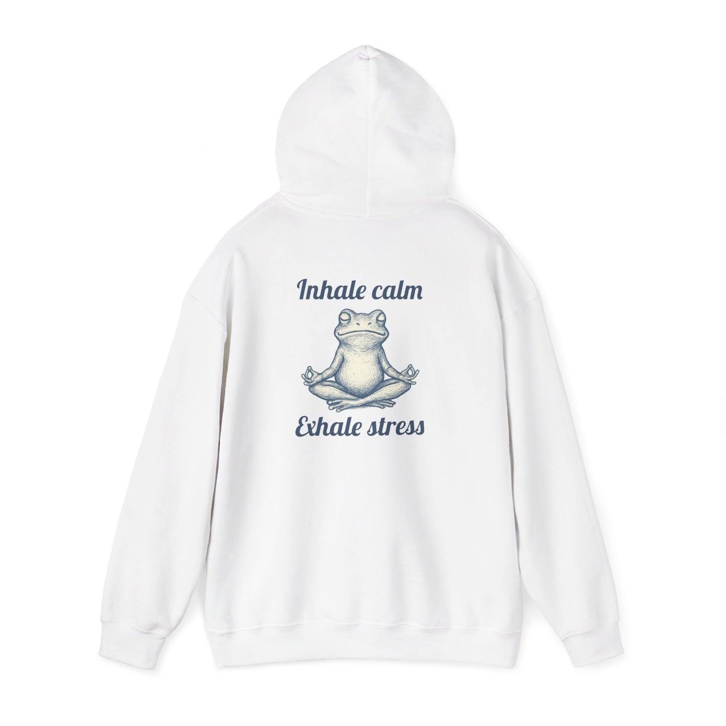 Zen Frog Hoodie - Relax and Unwind, Meditation Sweatshirt, Gift for Yoga Lovers, Stress Relief Apparel