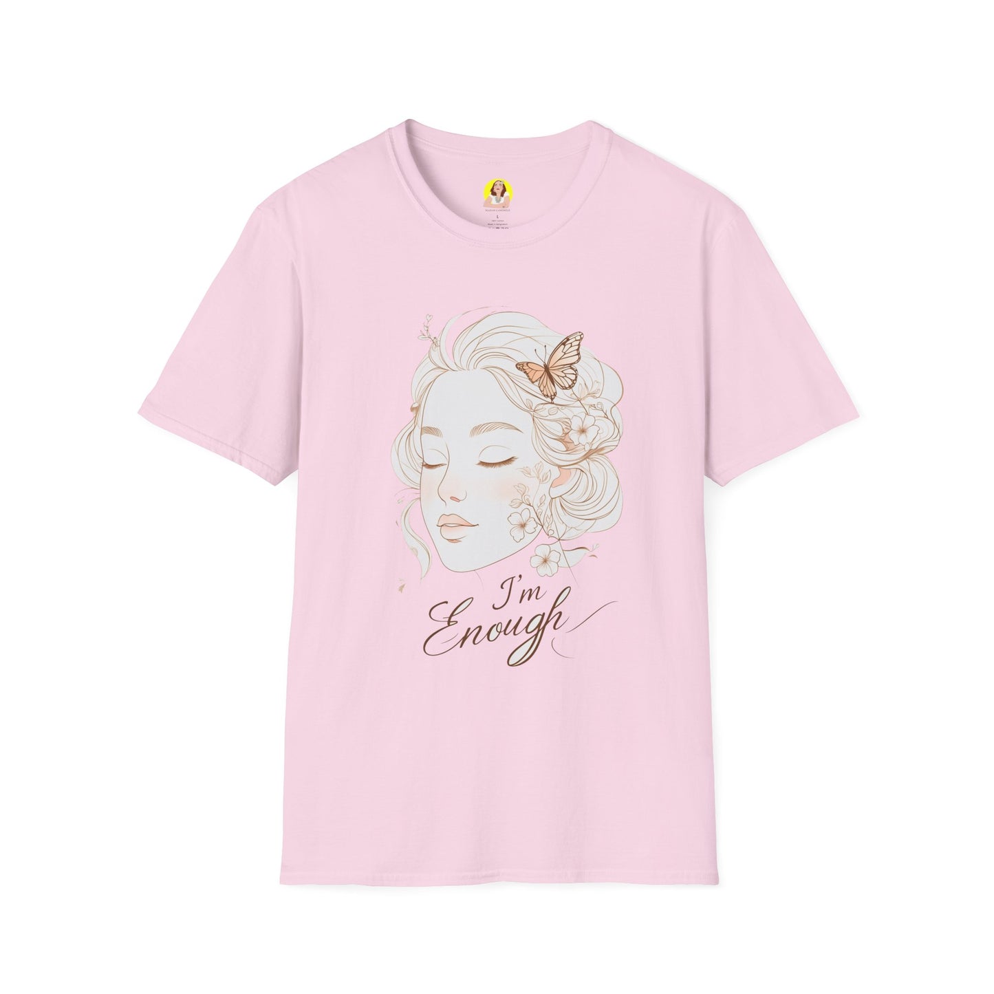 Empowering I'm Enough T-Shirt, Unisex Softstyle Tee, Self-Love Gift, Affirmation Apparel, Everyday Comfort Wear