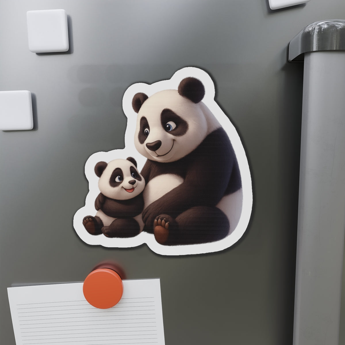 Cute Panda Family Die-Cut Magnets | Adorable Home Décor, Gift for Animal Lovers, Fun Fridge Magnet, Cute Gift Idea, Kids Room Décor