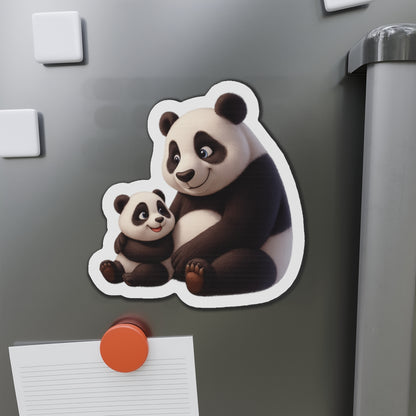 Cute Panda Family Die-Cut Magnets | Adorable Home Décor, Gift for Animal Lovers, Fun Fridge Magnet, Cute Gift Idea, Kids Room Décor