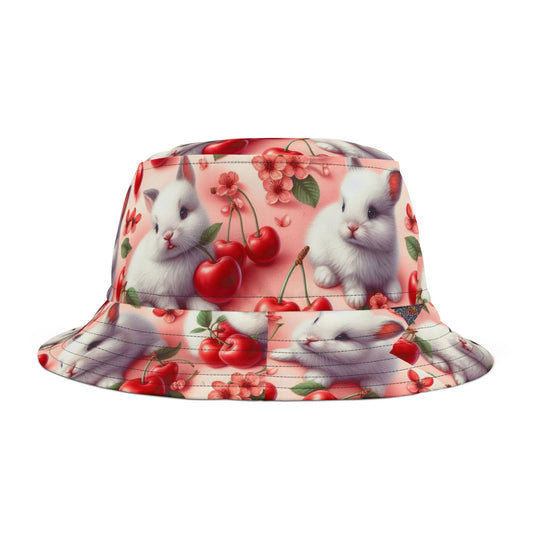 Bucket Hat Bunny Cherry Summer Hat