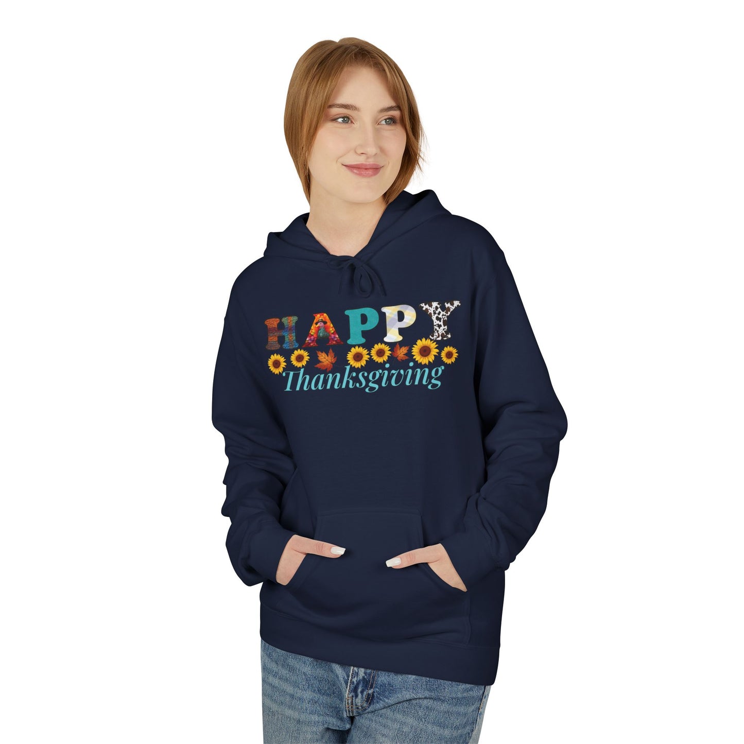 Thanksgiving Hoodie, Happy Thanksgiving Fleece, Cozy Fall Sweatshirt, Autumn Apparel, Thanksgiving Gift Idea