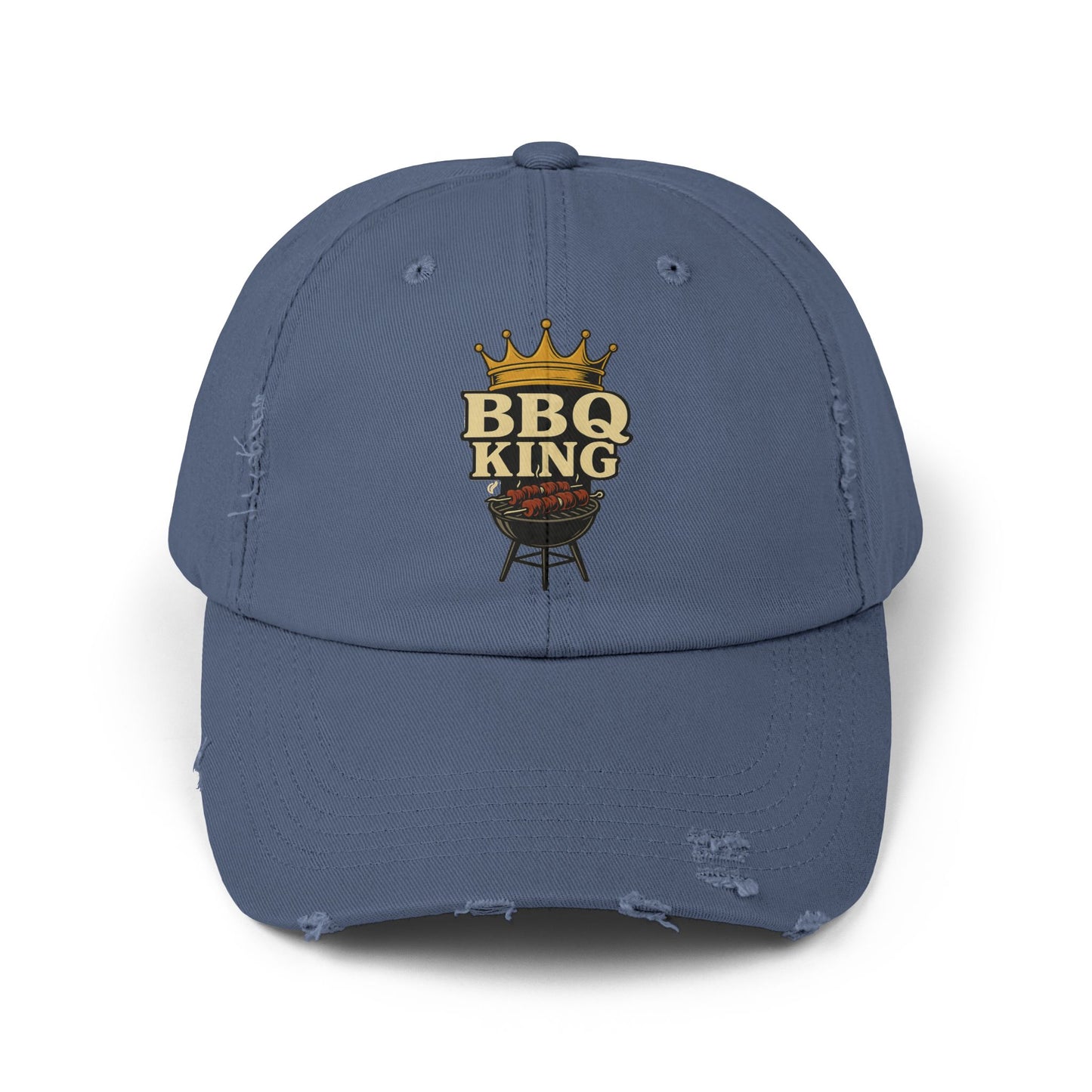 BBQ King Unisex Distressed Cap | Perfect for Grill Masters, Outdoor Gatherings, Summer Parties, Father's Day Gift, Stylish Headwear