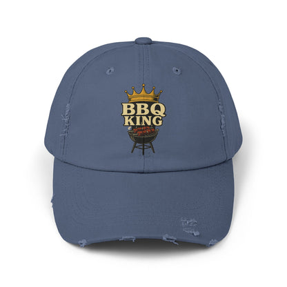BBQ King Unisex Distressed Cap | Perfect for Grill Masters, Outdoor Gatherings, Summer Parties, Father's Day Gift, Stylish Headwear
