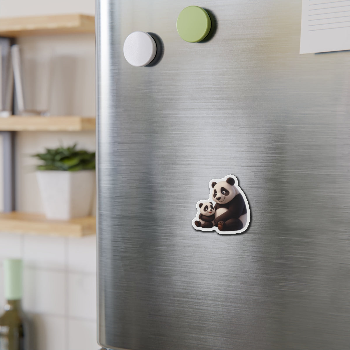 Cute Panda Family Die-Cut Magnets | Adorable Home Décor, Gift for Animal Lovers, Fun Fridge Magnet, Cute Gift Idea, Kids Room Décor