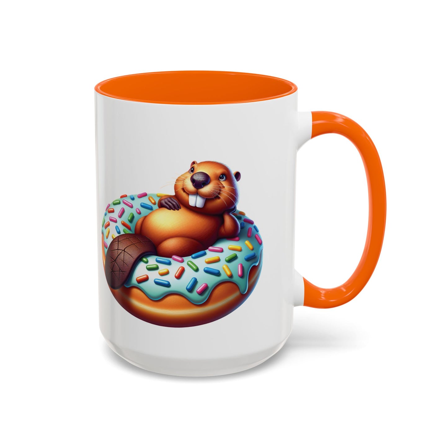 Cute Beaver Donut Coffee Mug - Fun Gift for Animal Lovers