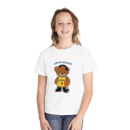 Youth Tee - Basketball Teddy Bear Design