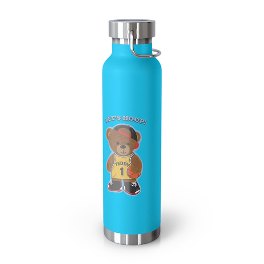 Sporty Insulated Water Bottle - Motivational Hydration for Athletes, Travel, Gym, Basketball Lovers, Personalized Gift