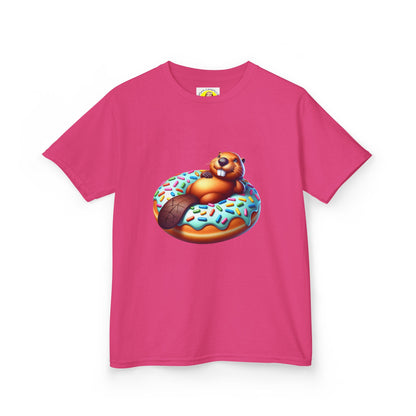 Fun Beaver Donut Kids Heavy Cotton™ Tee - Perfect for Birthdays and Playtime
