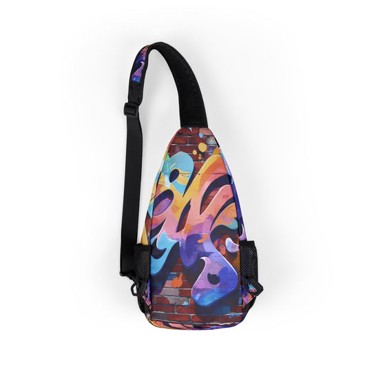 Colorful Chest Bag for Everyday Adventures, Stylish AOP Sling Bag, Trendy Crossbody, Vibrant Festival Accessory, Day Trip Essentials, [...]