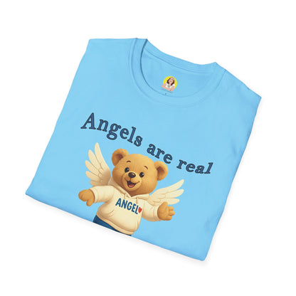 Angel Themed Unisex Softstyle T-Shirt, Cute Gift for Friends, Inspirational Tee, Birthday Gift, Comfort Wear