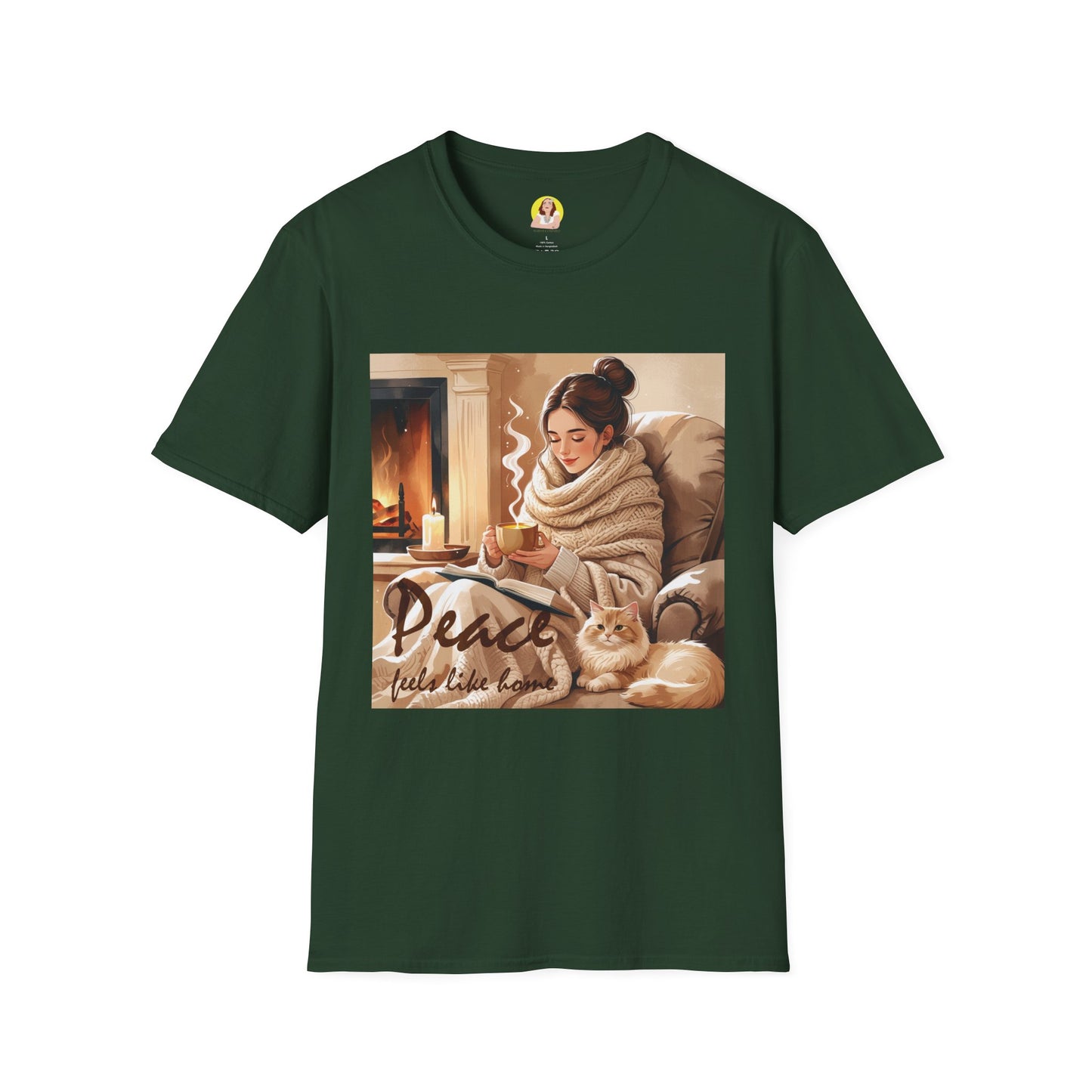 Cozy Peace Unisex T-Shirt - Perfect Gift for Winter, Relaxation, Self-Care Days, Home Decor Lovers, Cozy Vibes