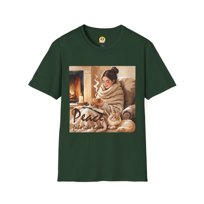 Cozy Peace Unisex T-Shirt - Perfect Gift for Winter, Relaxation, Self-Care Days, Home Decor Lovers, Cozy Vibes