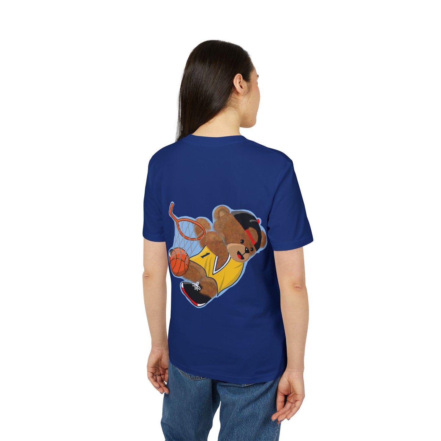 Unisex Basketball Bear Graphic T-shirt, Fun Sports Tee, Perfect for Kids & Teens, Gift for Sports Lovers, Cute Casual Wear