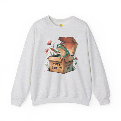 Playful Frog Graphic Sweatshirt, Unisex Crewneck, Fun Gift, Nature Lover Apparel, Inspirational Fashion, Seasonal Wardrobe