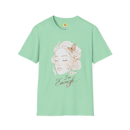 Empowering I'm Enough T-Shirt, Unisex Softstyle Tee, Self-Love Gift, Affirmation Apparel, Everyday Comfort Wear