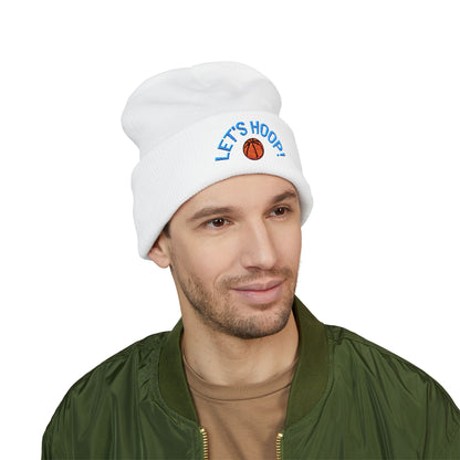Basketball Cuffed Beanie, Playful Winter Hat, Sports Enthusiast Gift, Cozy Beanie for Players, Holiday Accessory