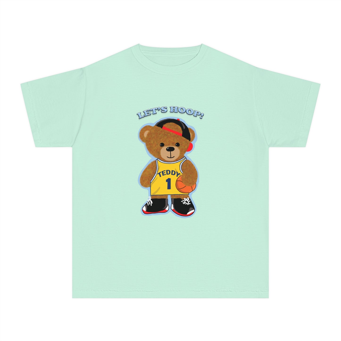 Youth Tee - Basketball Teddy Bear Design