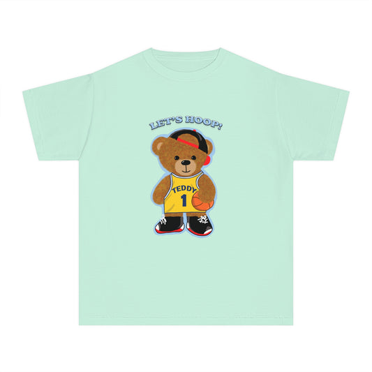 Youth Tee - Basketball Teddy Bear Design
