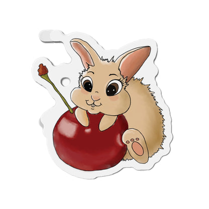 Cute Bunny Die-Cut Magnet - Whimsical Fridge Decor, Gift for Rabbit Lovers, Kitchen Decor, Fun Home Accessories, Birthday Gifts