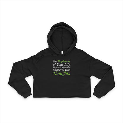 Inspirational Women's Cropped Hoodie, Motivational Gift, Casual Wear, Fitness Apparel, Thoughtful Quote