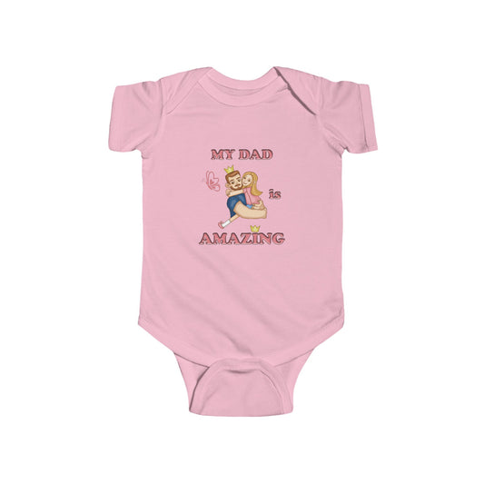 My Dad is Amazing Baby Bodysuit, Cute Infant Outfit, Father's Day Gift, Baby Shower Gift, Newborn Clothes, Funny Baby Onesie