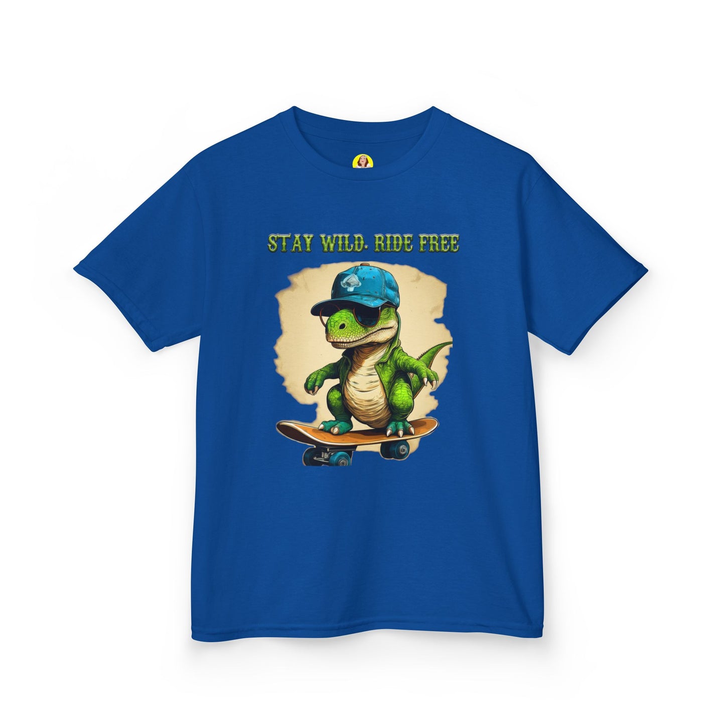 Kids Graphic Tee with Dinosaur Design, Stay Wild, Fun T-Shirt for Boys, Youth Apparel, Gift for Birthdays, Playdate Wear, Casual Style