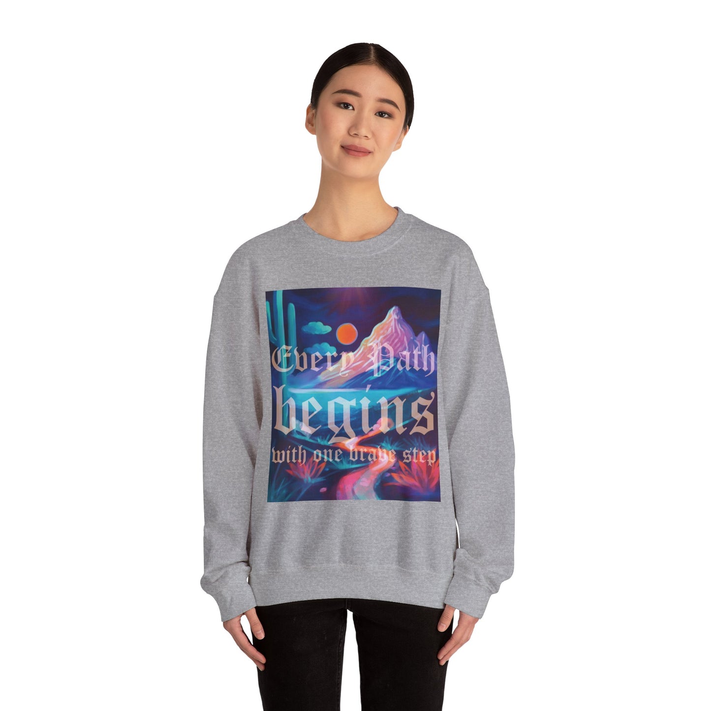 Inspirational Art Sweatshirt, Cozy Crewneck for All Seasons, Motivational Gift, Unique Statement Piece, Ideal for Everyday Wear