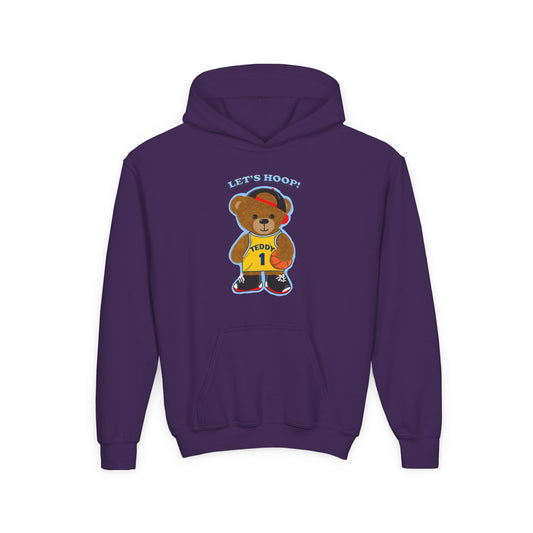 Basketball Bear Hoodie - Fun Youth Sweatshirt, Kids Sports Gift, Perfect for Birthdays, Playtime, and Celebrations