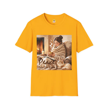 Cozy Peace Unisex T-Shirt - Perfect Gift for Winter, Relaxation, Self-Care Days, Home Decor Lovers, Cozy Vibes