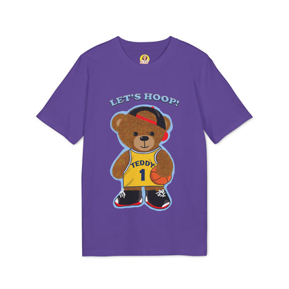 Unisex Basketball Bear Graphic T-shirt, Fun Sports Tee, Perfect for Kids & Teens, Gift for Sports Lovers, Cute Casual Wear