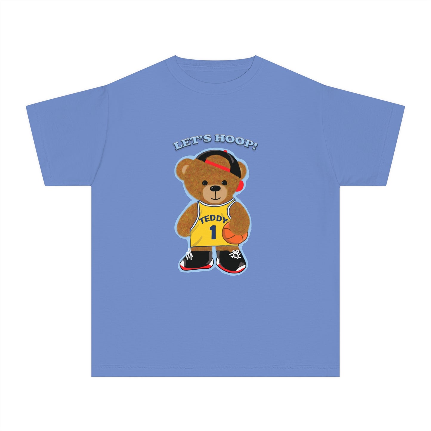 Youth Tee - Basketball Teddy Bear Design