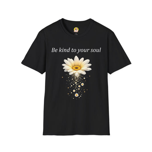 Be Kind to Your Soul T-Shirt | Inspirational Quote Tee | Mindfulness Apparel | Gift for Self-Care Lovers | Vintage Floral Design