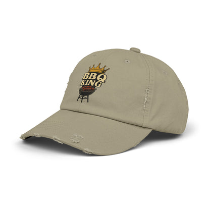 BBQ King Unisex Distressed Cap | Perfect for Grill Masters, Outdoor Gatherings, Summer Parties, Father's Day Gift, Stylish Headwear